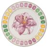 Idyllia Service Plate Porcelain, Crystal Print Motif, Lily, Multicolored Idyllia Service Plate Porcelain, Crystal Print Motif, Lily, Multicolored