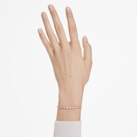 Imber Bracelet Mixed Round Cuts, Pink, Rose Gold-Tone Plated