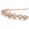 Imber Bracelet Mixed Round Cuts, Pink, Rose Gold-Tone Plated Imber Bracelet Mixed Round Cuts, Pink, Rose Gold-Tone Plated