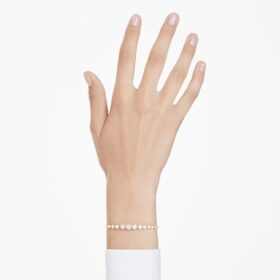 Imber Bracelet Mixed Round Cuts, White, Gold-Tone Plated