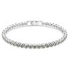 Imber Emily Tennis Bracelet Round Cut, Black, Rhodium Plated