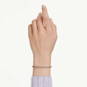 Imber Emily Tennis Bracelet Round Cut, Black, Rose Gold-Tone Plated
