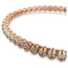 Imber Emily Tennis Bracelet Round Cut, Black, Rose Gold-Tone Plated