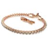 Imber Emily Tennis Bracelet Round Cut, Black, Rose Gold-Tone Plated