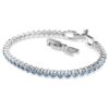 Imber Emily Tennis Bracelet Round Cut, Blue, Rhodium Plated Imber Emily Tennis Bracelet Round Cut, Blue, Rhodium Plated