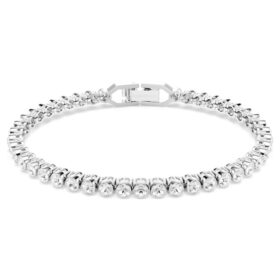 Imber Emily Tennis Bracelet Round Cut, White, Rhodium Plated