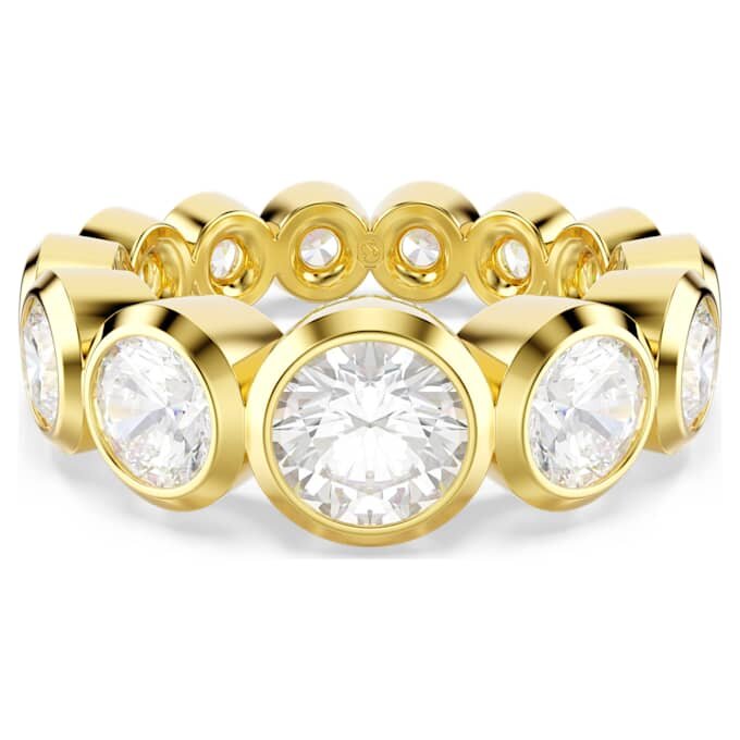 Imber Ring Mixed Round Cuts, White, Gold-Tone Plated Imber Ring Mixed Round Cuts, White, Gold-Tone Plated