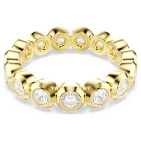 Imber Ring Round Cut, White, Gold-Tone Plated