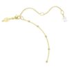 Imber Y Necklace Round Cut, White, Gold-Tone Plated Imber Y Necklace Round Cut, White, Gold-Tone Plated