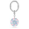 Key Ring Round Cut, Multicolored, Rhodium Plated Key Ring Round Cut, Multicolored, Rhodium Plated