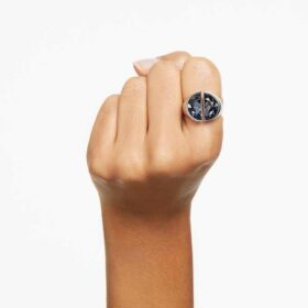 Lucent Cocktail Ring Gray, Rhodium Plated