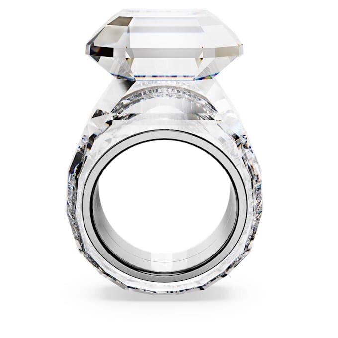 Lucent Cocktail Ring Octagon Cut, White Lucent Cocktail Ring Octagon Cut, White