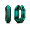 Lucent Hoop Earrings Octagon Shape, Small, Green Lucent Hoop Earrings Octagon Shape, Small, Green
