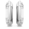 Lucent Hoop Earrings Octagon Shape, Small, White Lucent Hoop Earrings Octagon Shape, Small, White