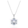 Magic Pendant Snowflake, Blue, Rhodium Plated Magic Pendant Snowflake, Blue, Rhodium Plated