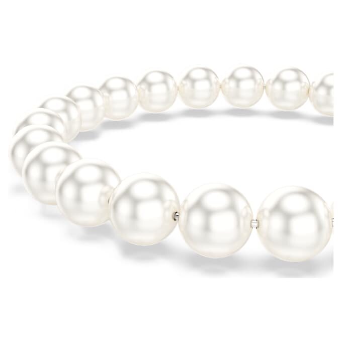 Matrix Bracelet Crystal Pearl, White, Rhodium Plated Matrix Bracelet Crystal Pearl, White, Rhodium Plated