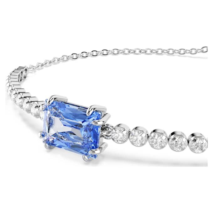 Matrix Bracelet Mixed Cuts, Blue, Rhodium Plated Matrix Bracelet Mixed Cuts, Blue, Rhodium Plated