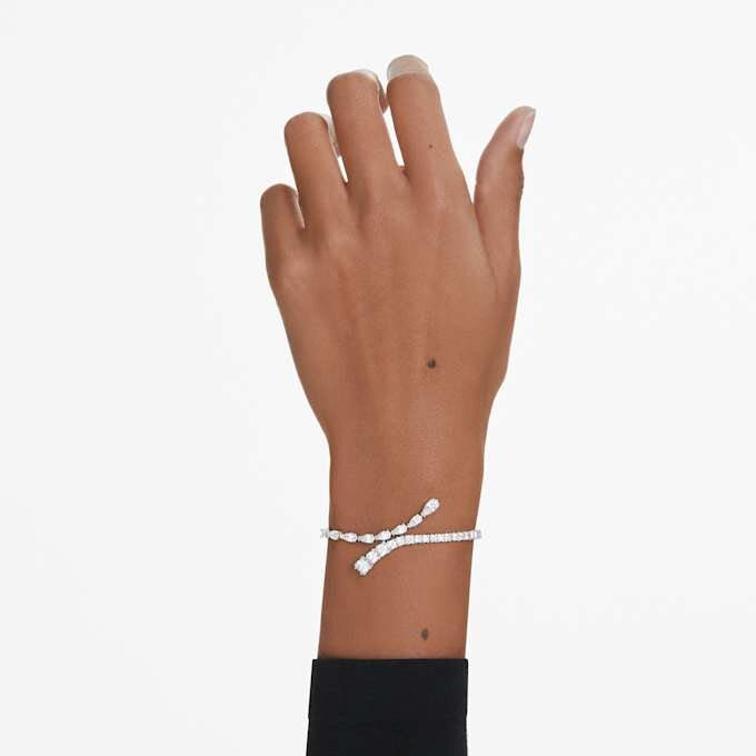 Matrix Bracelet Mixed Cuts, White, Rhodium Plated Matrix Bracelet Mixed Cuts, White, Rhodium Plated