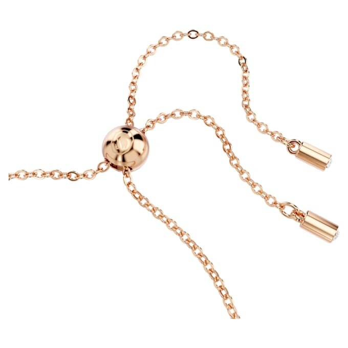 Matrix Bracelet Mixed Cuts, White, Rose Gold-Tone Plated Matrix Bracelet Mixed Cuts, White, Rose Gold-Tone Plated
