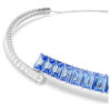 Matrix Choker Mixed Cuts, Blue, Rhodium Plated Matrix Choker Mixed Cuts, Blue, Rhodium Plated