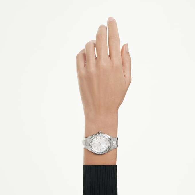 Matrix Date Watch Swiss Made, Metal Bracelet, Silver Tone, Stainless Steel Matrix Date Watch Swiss Made, Metal Bracelet, Silver Tone, Stainless Steel