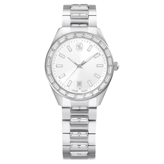 Matrix Date Watch Swiss Made, Metal Bracelet, Silver Tone, Stainless Steel Matrix Date Watch Swiss Made, Metal Bracelet, Silver Tone, Stainless Steel