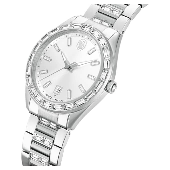 Matrix Date Watch Swiss Made, Metal Bracelet, Silver Tone, Stainless Steel Matrix Date Watch Swiss Made, Metal Bracelet, Silver Tone, Stainless Steel