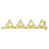 Matrix Extender Triangle Cut, Yellow, Gold-Tone Plated