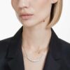 Matrix Necklace Gradient of Round Cuts, White, Rhodium Plated Matrix Necklace Gradient of Round Cuts, White, Rhodium Plated
