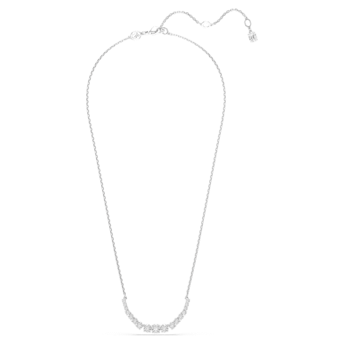 Matrix Necklace Gradient of Round Cuts, White, Rhodium Plated Matrix Necklace Gradient of Round Cuts, White, Rhodium Plated