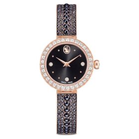 Matrix Pearl Bangle Watch Swiss Made, Crystal Bracelet, Black, Rose Gold-Tone Finish Matrix Pearl Bangle Watch Swiss Made, Crystal Bracelet, Black, Rose Gold-Tone Finish