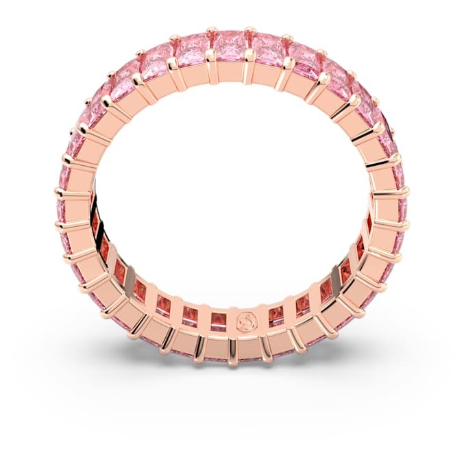 Matrix Ring Baguette Cut, Pink, Rose Gold-Tone Plated Matrix Ring Baguette Cut, Pink, Rose Gold-Tone Plated