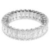 Matrix Ring Baguette Cut, White, Silver-Tone Finish Matrix Ring Baguette Cut, White, Silver-Tone Finish