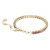 Matrix Tennis Bracelet Round Cut, Multicolored, Gold-Tone Plated Matrix Tennis Bracelet Round Cut, Multicolored, Gold-Tone Plated