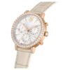 Matrix Tennis Chrono Watch Swiss Made, Leather Strap, Beige, Rose Gold-Tone Finish