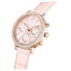 Matrix Tennis Chrono Watch Swiss Made, Leather Strap, Pink, Rose Gold-Tone Finish