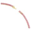 Matrix Tennis Necklace Round Cut, Pink, Gold-Tone Plated Matrix Tennis Necklace Round Cut, Pink, Gold-Tone Plated