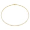 Matrix Tennis Necklace Round Cut, White, Gold-Tone Plated Matrix Tennis Necklace Round Cut, White, Gold-Tone Plated