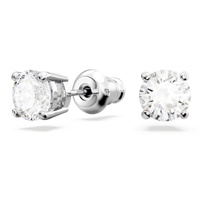Matrix Tennis Set Round Cut, White, Rhodium Plated Matrix Tennis Set Round Cut, White, Rhodium Plated