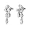 Mesmera Drop Earrings Mixed Cuts, White, Rhodium Plated