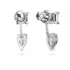 Mesmera Earring Jackets Mixed Cuts, Detachable, Blue, Rhodium Plated