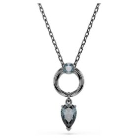 Mesmera Pendant Mixed Cuts, Gray, Ruthenium Plated