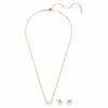 Mesmera Set Pear Cut, Octagon Cut, White, Rose Gold-Tone Plated Mesmera Set Pear Cut, Octagon Cut, White, Rose Gold-Tone Plated