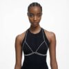 Millenia Body Chain Round Cut, White, Rhodium Plated