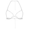 Millenia Body Chain Round Cut, White, Rhodium Plated