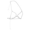 Millenia Body Chain Round Cut, White, Rhodium Plated