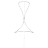 Millenia Body Chain Square Cut, White, Rhodium Plated