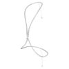 Millenia Body Chain Square Cut, White, Rhodium Plated
