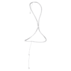 Millenia Body Chain Square Cut, White, Rhodium Plated