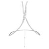 Millenia Body Chain Square Cut, White, Rhodium Plated